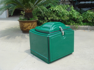 45L Green Food fiberglass delivery box